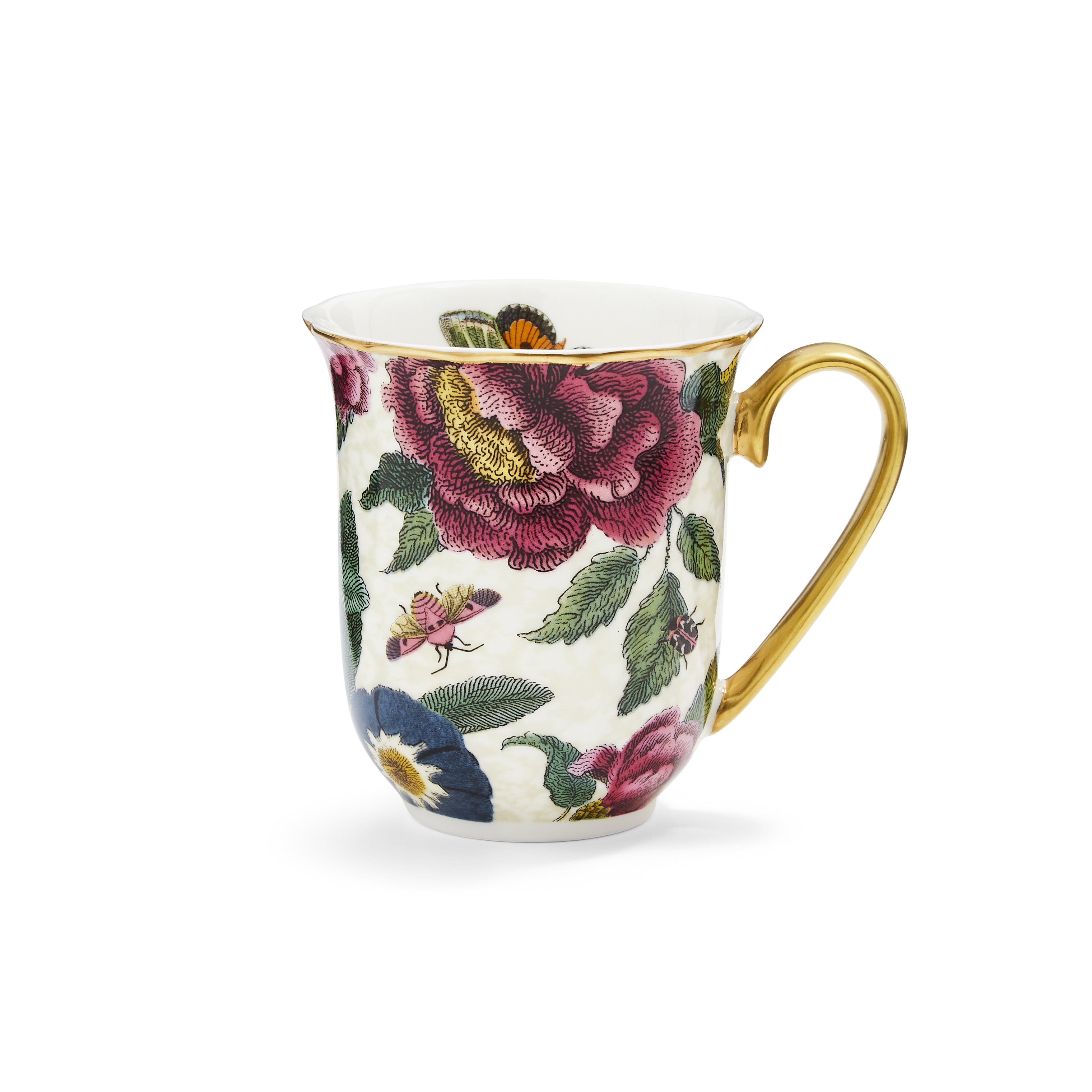 Creatures of Curiosity Cream Floral Mug image number null